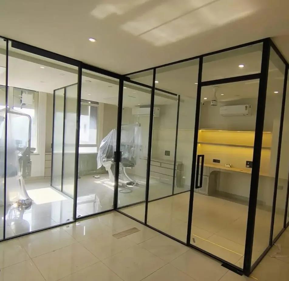 Slim Profile Glass Partition for Home
